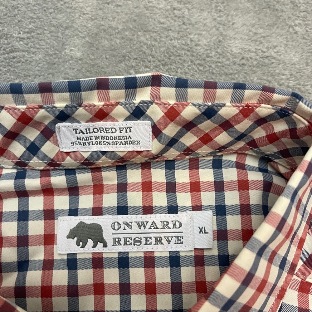 Classic Red and Blue Plaid Men's Casual Shirt - Picture 3 of 7